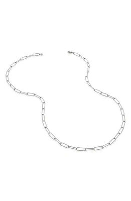 Monica Vinader Alta Textured Chain Link Necklace in Silver at Nordstrom