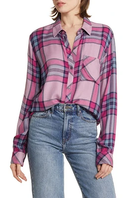 Rails Hunter Button-Up Shirt Navy Sea Magenta at Nordstrom,