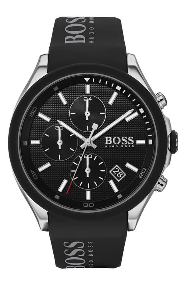 BOSS Velocity Chronograph Rubber Strap Watch