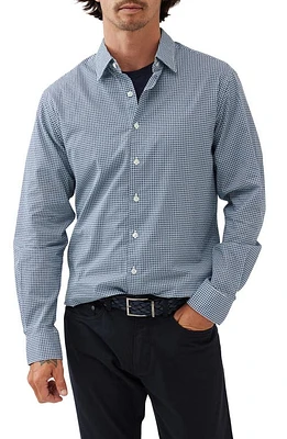 Rodd & Gunn Tinline River Sport Fit Geo Pattern Button-Up Shirt Chambray at Nordstrom,