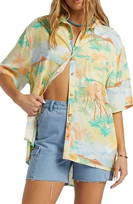 Billabong On Vacation Oversize Floral Button-Up Shirt at Nordstrom,