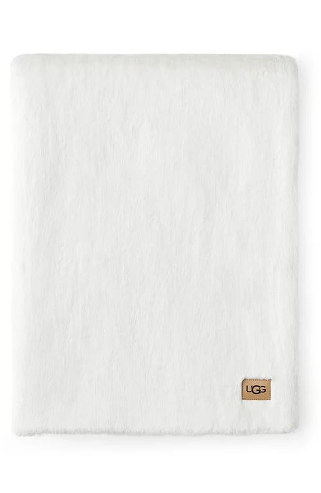 UGG(r) Lanai Fleece Throw Blanket in Snow at Nordstrom