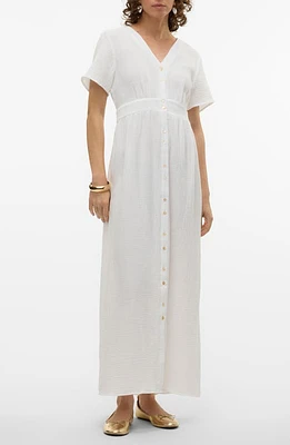 VERO MODA Natali Maxi Shirtdress Snow White at Nordstrom,