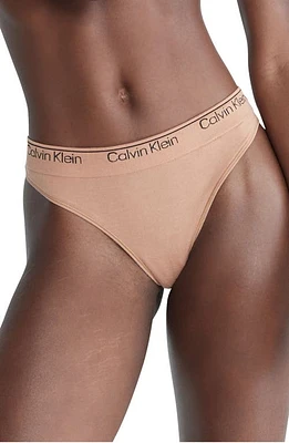 Calvin Klein Naturals Modern Seamless Thong in Sandalwood at Nordstrom, Size Large