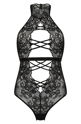 Hunkemöller Melissa Halter Neck Lace Teddy Caviar at Nordstrom,