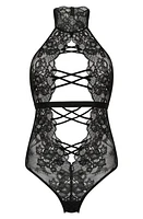 Hunkemöller Melissa Halter Neck Lace Teddy Caviar at Nordstrom,