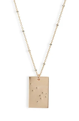 Set & Stones Zodiac Constellation Pendant Necklace in Gold - Leo at Nordstrom, Size 20