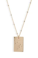 Set & Stones Zodiac Constellation Pendant Necklace in Gold - Leo at Nordstrom, Size 20