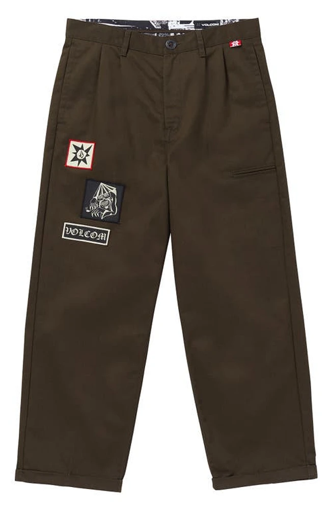 Volcom Tokyo True Featured Artist Yusuke Services Pants Dark Brown at Nordstrom,