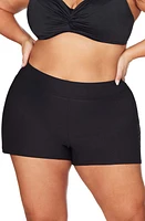 Artesands Hues High Waist Swim Shorts Black at Nordstrom,