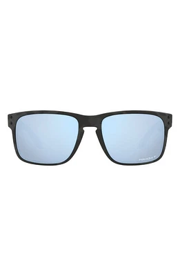 Oakley Holbrook 57mm Polarized Sunglasses in Matte Black Camo/Deep Water at Nordstrom