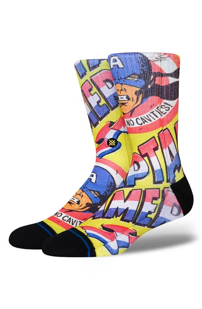 Stance No Cavities Crew Socks in Yellow at Nordstrom, Size Large