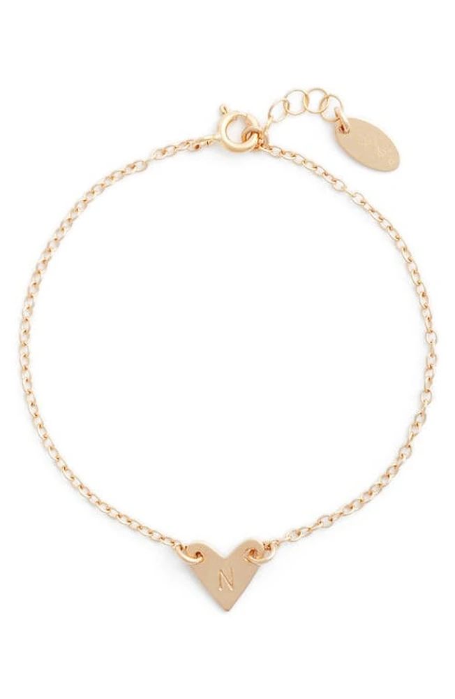 Nashelle Initial Heart Bracelet in Gold-N at Nordstrom