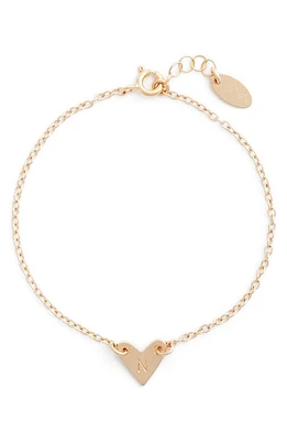 Nashelle Initial Heart Bracelet in Gold-N at Nordstrom