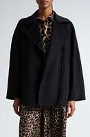 Max Mara Rotondo Double Breasted Virgin Wool Jacket Black at Nordstrom,