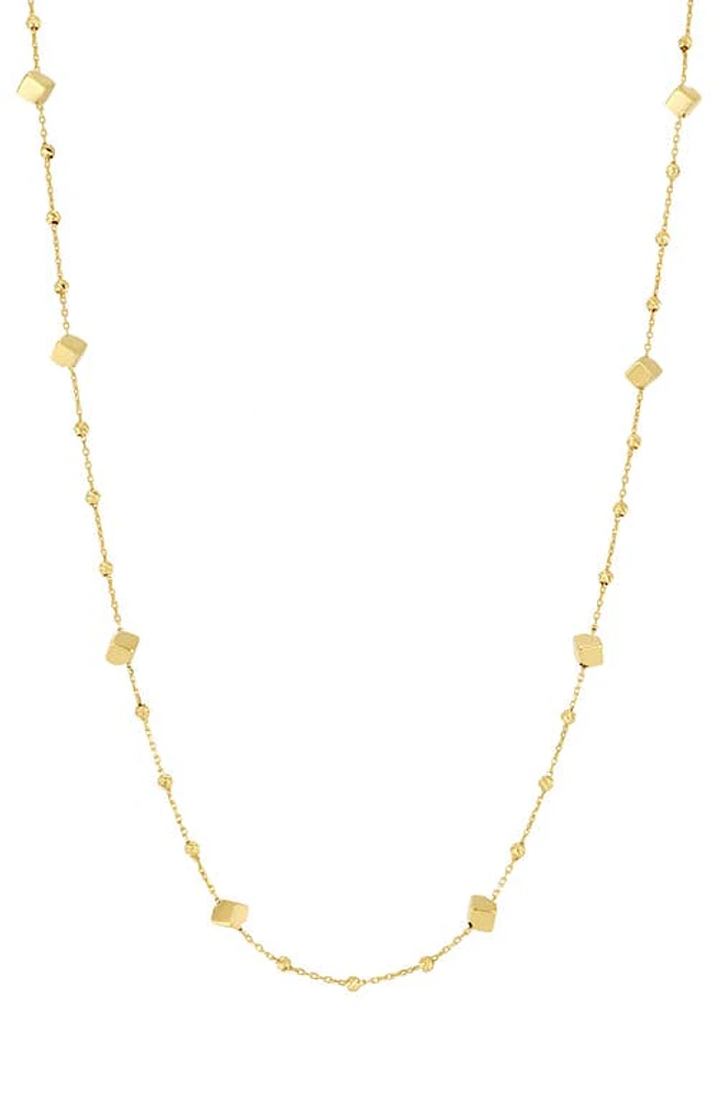 Bony Levy 14K Gold Mykonos Station Necklace in 14K Yellow Gold at Nordstrom, Size 18