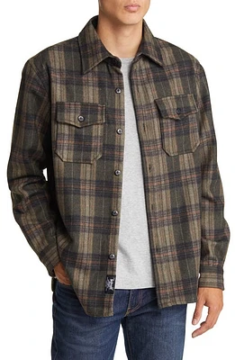 Schott NYC Plaid Wool Blend Button-Up Shirt Jacket at Nordstrom,