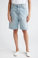 Loulou Studio Organic Cotton Denim Shorts Washed at Nordstrom,