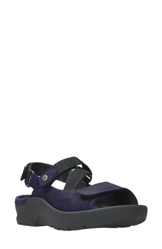 Wolky Lisse Slingback Platform Sandal Purple Nubuck at Nordstrom,