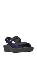 Wolky Lisse Slingback Platform Sandal Purple Nubuck at Nordstrom,