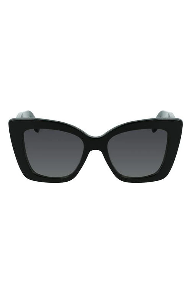 FERRAGAMO Gancini 52mm Sunglasses in Black at Nordstrom