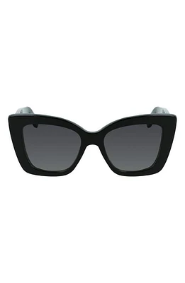 FERRAGAMO Gancini 52mm Sunglasses in Black at Nordstrom