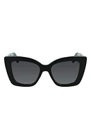 FERRAGAMO Gancini 52mm Sunglasses in Black at Nordstrom