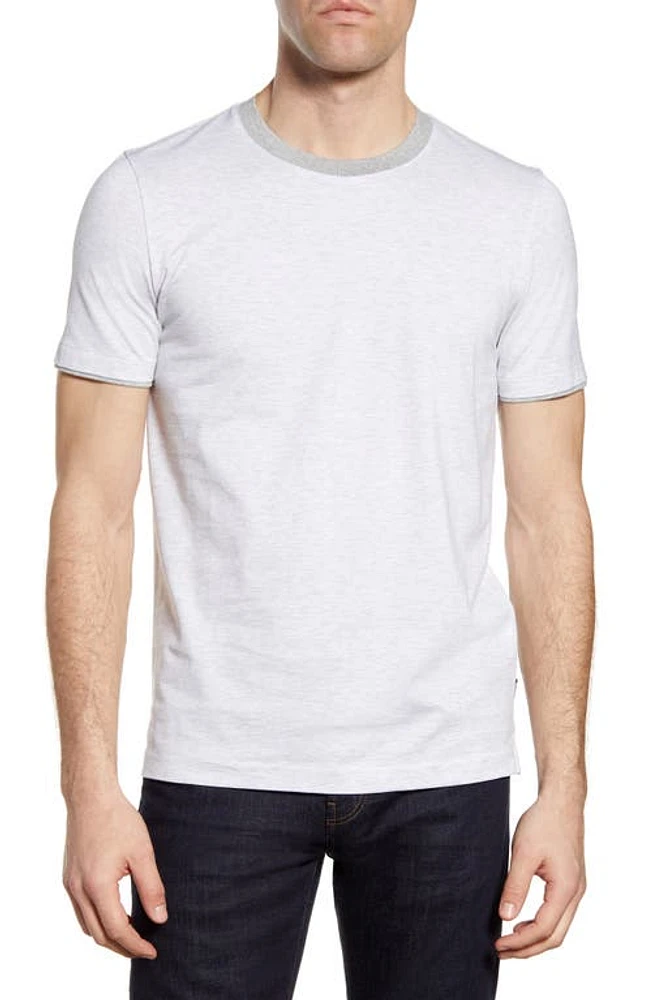 HUGO BOSS Tessler Crew Neck Ringer T-Shirt in Grey at Nordstrom, Size Xx-Large