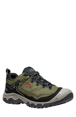 KEEN Targhee IV Waterproof Hiking Shoe Dark Olive/Gold Flame at Nordstrom,