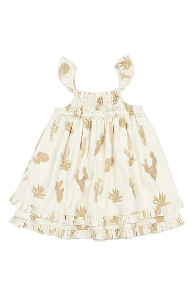 L'Ovedbaby Smocked Organic Cotton Dress Buttercream Cactus at Nordstrom,