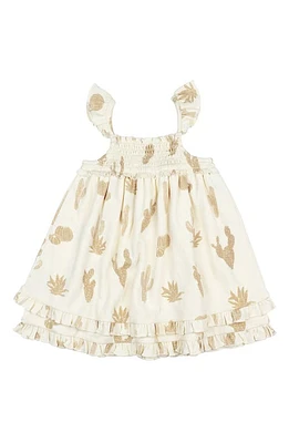 L'Ovedbaby Smocked Organic Cotton Dress Buttercream Cactus at Nordstrom,