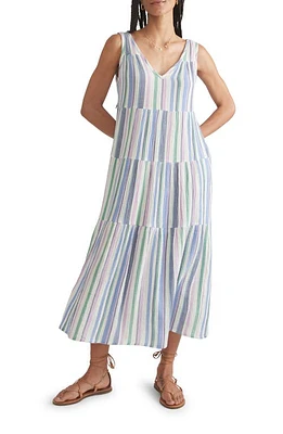 Marine Layer Corrine Stripe Maxi Sundress in Multi Cool Stripe at Nordstrom, Size Small