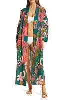 Vitamin A Palmilla Linen Cover-Up Robe in Painted Jungle Ecolinen at Nordstrom