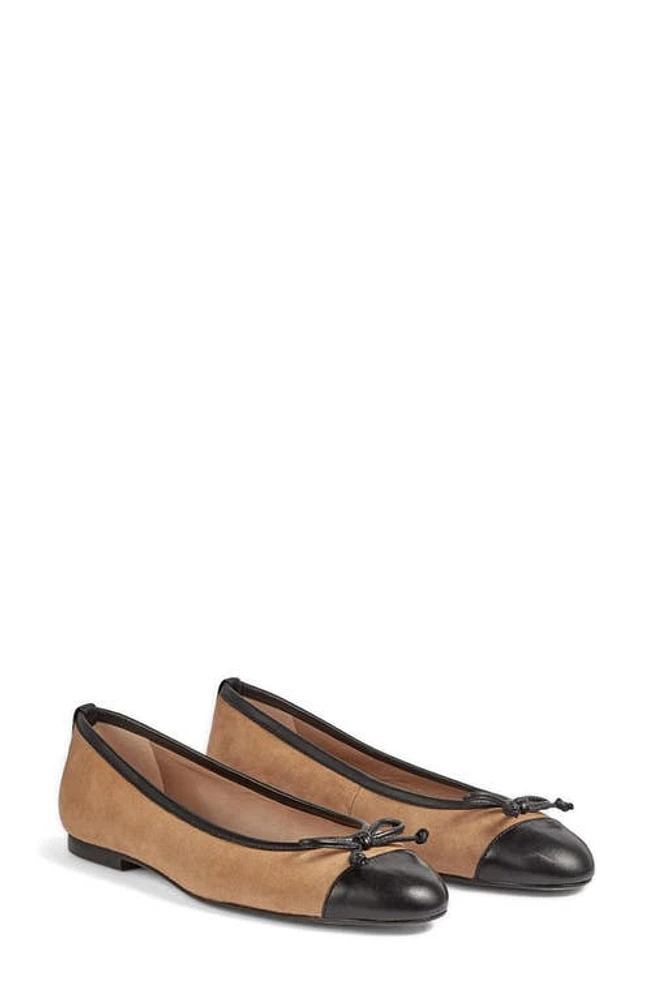 LK Bennett Kara Ballet Flat Sand Black at Nordstrom,