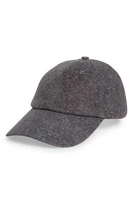 Bottega Veneta Flannel Print Leather Baseball Cap 1307 Charcoal Melange at Nordstrom,