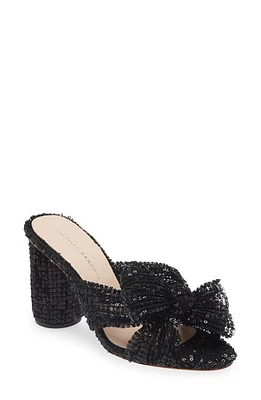 Loeffler Randall Penny Knotted Sequin Sandal Black at Nordstrom,