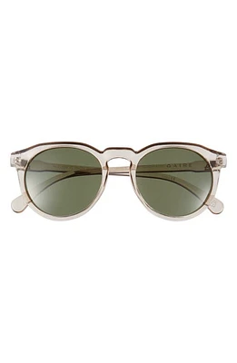 AIRE Nucleus 52mm Polarized Round Sunglasses in Grey /Green Mono Polar at Nordstrom