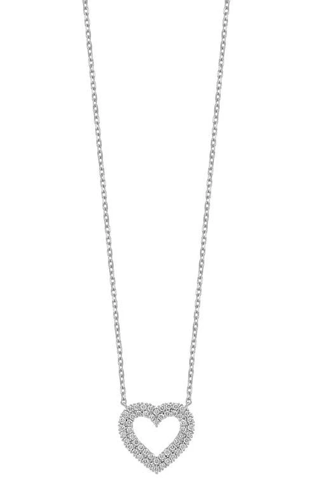 Bony Levy Diamond Heart Pendant Necklace in 18K White Gold at Nordstrom