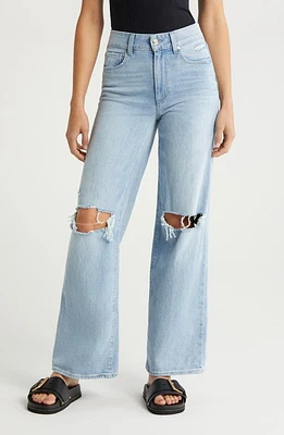 PAIGE Sasha High Waist Wide Leg Jeans Maeve Destructed at Nordstrom,