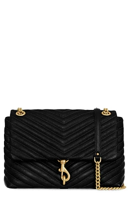 Rebecca Minkoff Edie Quilted Leather Shoulder Bag in Black at Nordstrom