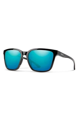 Smith Shoutout 57mm ChromaPop Polarized Square Sunglasses in Black /Opal Mirror at Nordstrom