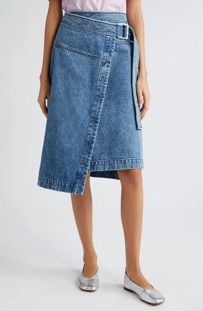 3.1 Phillip Lim Denim Wrap Skirt Blue at Nordstrom,