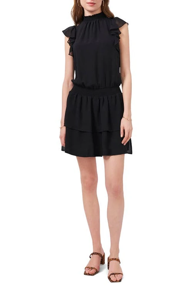 1.STATE Flutter Sleeve Dress Rich Black at Nordstrom,