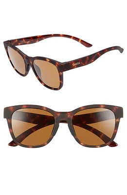 Smith Caper 53mm ChromaPop Polarized Square Sunglasses in Matte Tortoise at Nordstrom