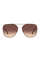 Carrera Eyewear 60mm Gradient Square Sunglasses in Black Gold/Brown Orange at Nordstrom