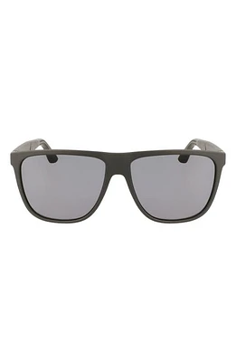 FERRAGAMO 59mm Navigator Sunglasses in Matte Black/Black at Nordstrom