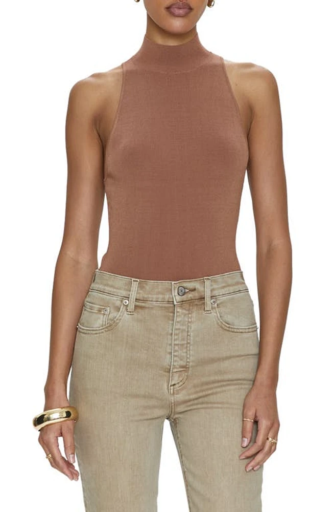 Pistola Janessa Mock Neck Bodysuit Hazelnut at Nordstrom,