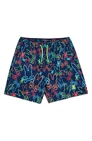 Psycho Bunny Kids' Barrett Swim Trunks Navy at