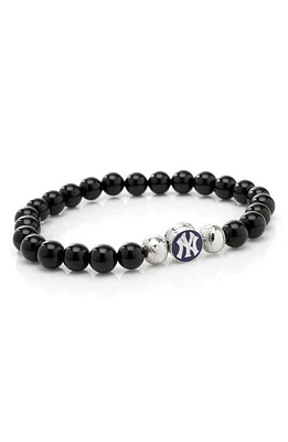 Cufflinks, Inc. MLB Yankees Baseball Beaded Stretch Bracelet in New York Yankees at Nordstrom