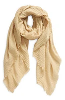 rag & bone Astra Cotton Gauze Scarf in Sand at Nordstrom